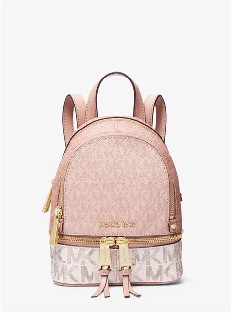 michael kors rhea mini pink backpack|mk rhea mini backpack.